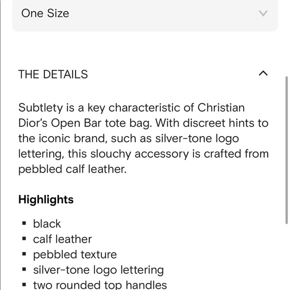 Dior Open Bar Tote Bag - Picture 4 of 13